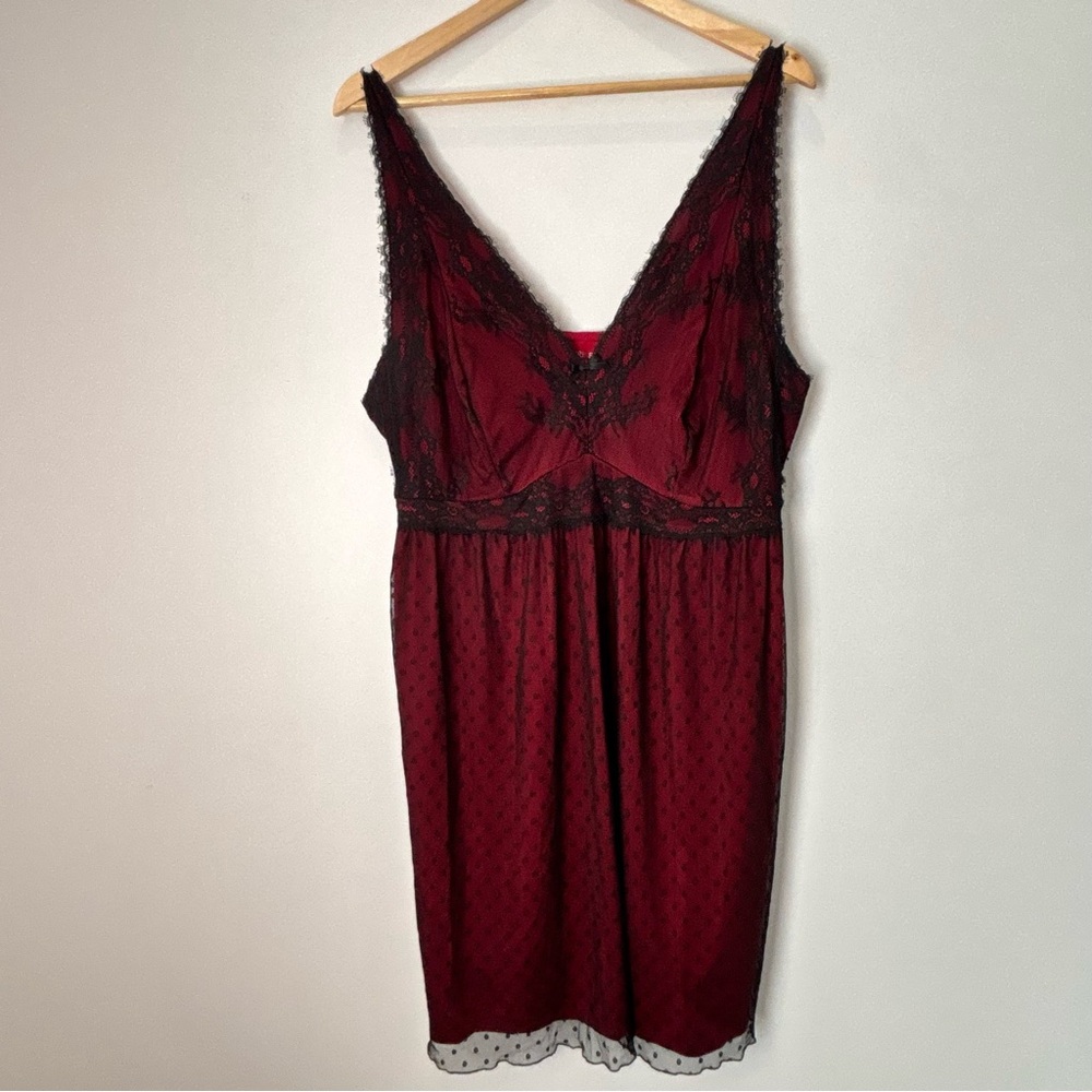 Catherines Sleepwear Lace Overlay Lingerie Size 0X Romantic Fairy C152